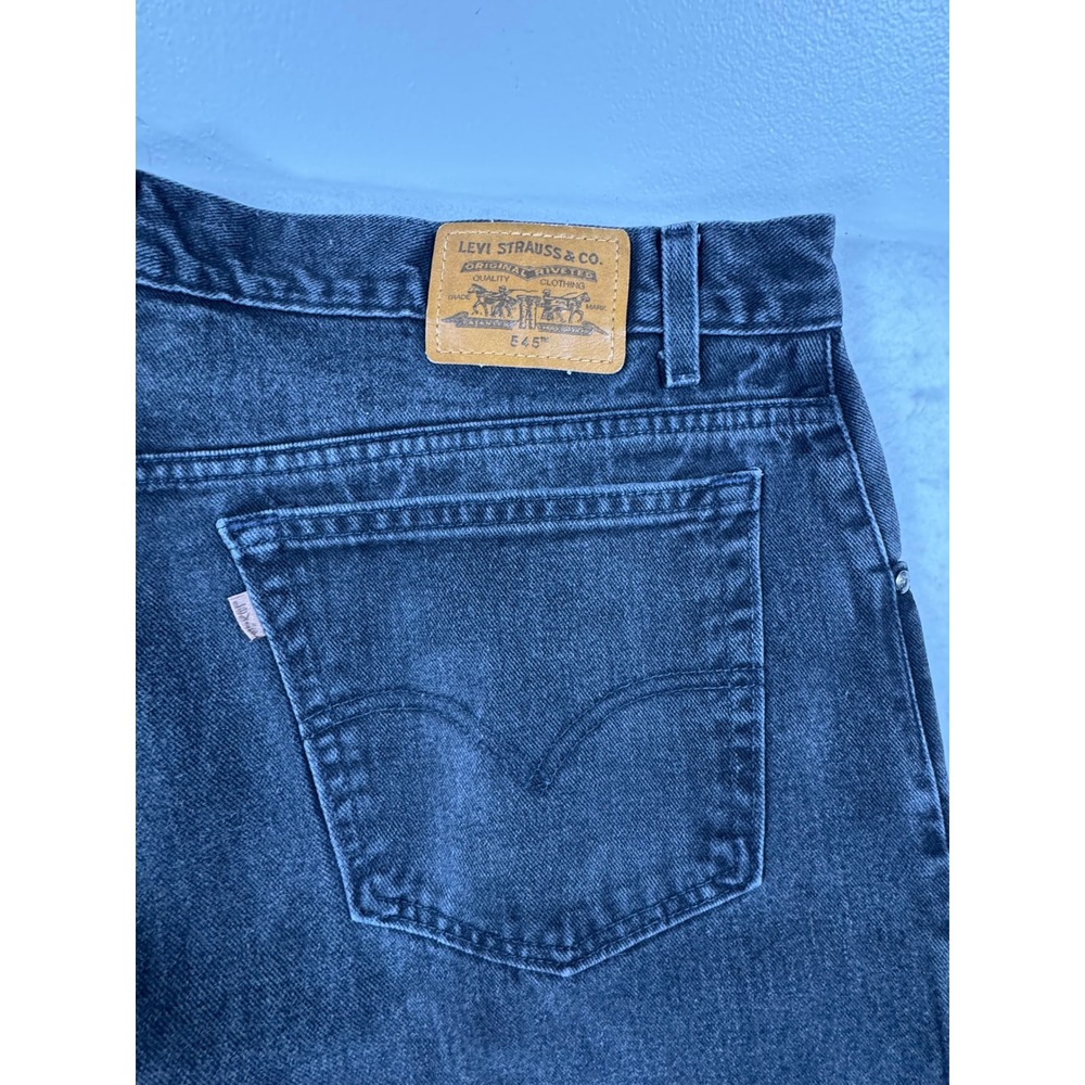 Vintage Levis 545 Loose Fit Jeans Black Mens 40x34 Brown Tab Denim Y2K - Picture 13 of 13